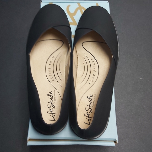 NWT Life Stride Active Arch Black Shoes Sz 9W - Picture 5 of 9